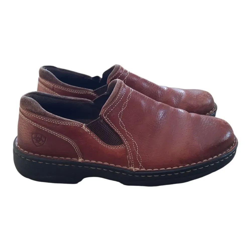 Ariat Men's Leather Slip-On Loafers - Rich Brown